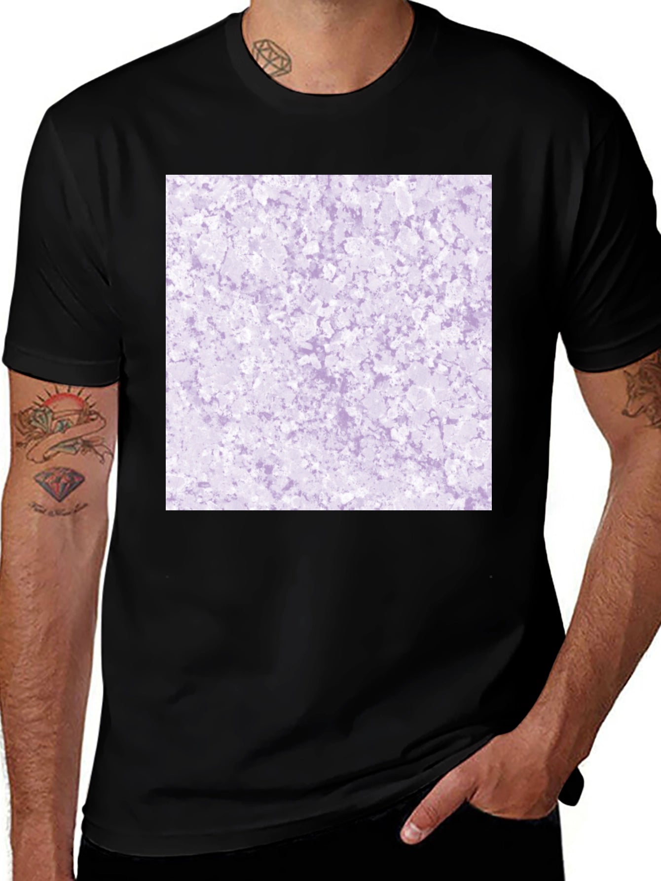 Abstract Lavender Pattern Tee