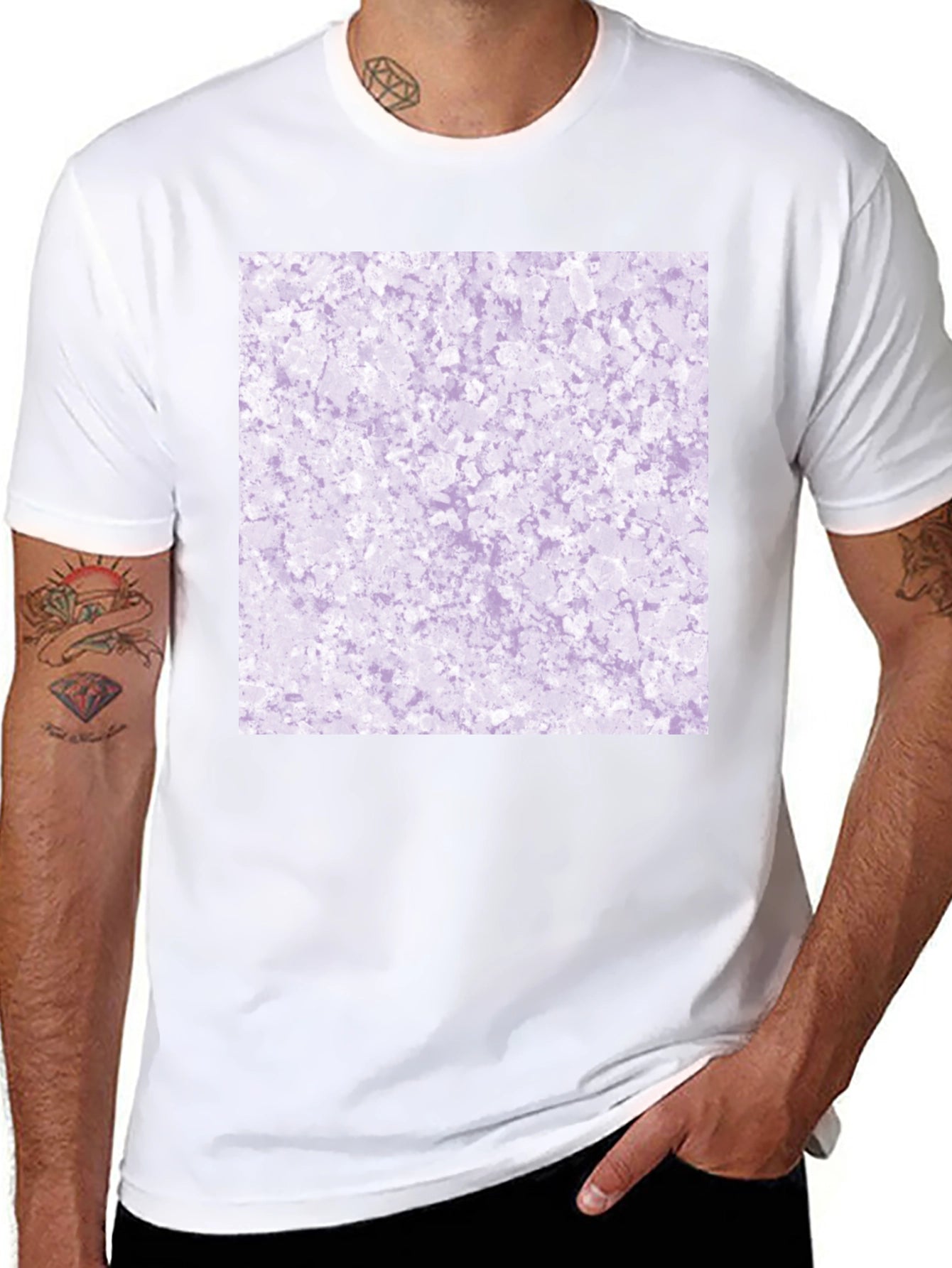 Abstract Lavender Pattern Tee