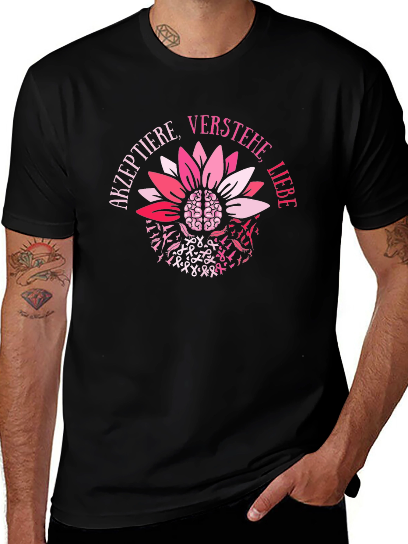 Accept Understand Love Brain Flower T-Shirt