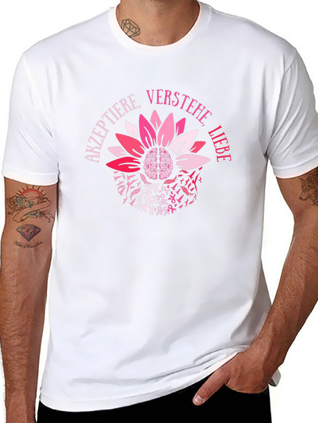 Accept Understand Love Brain Flower T-Shirt