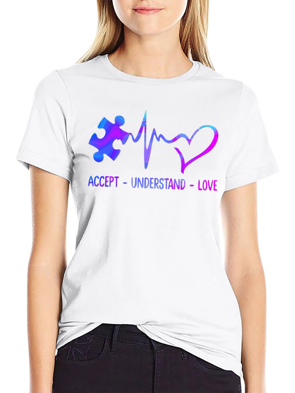 Accept Understand Love Autism Awareness T-Shirt