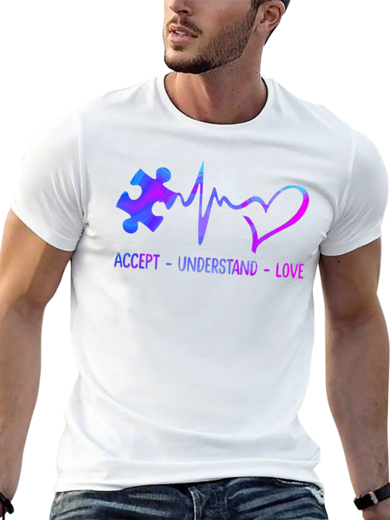 Accept Understand Love Autism Awareness T-Shirt