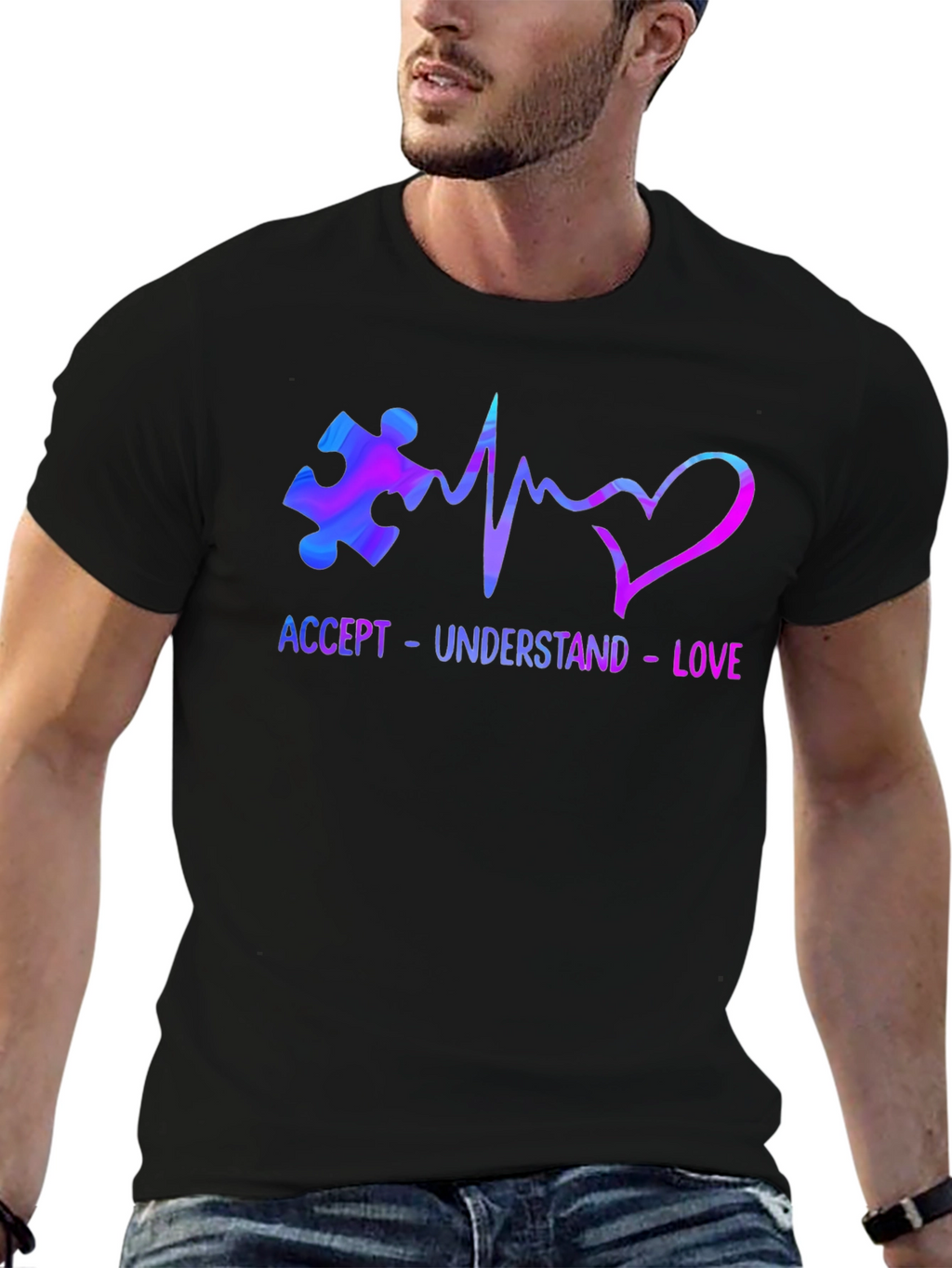 Accept Understand Love Autism Awareness T-Shirt