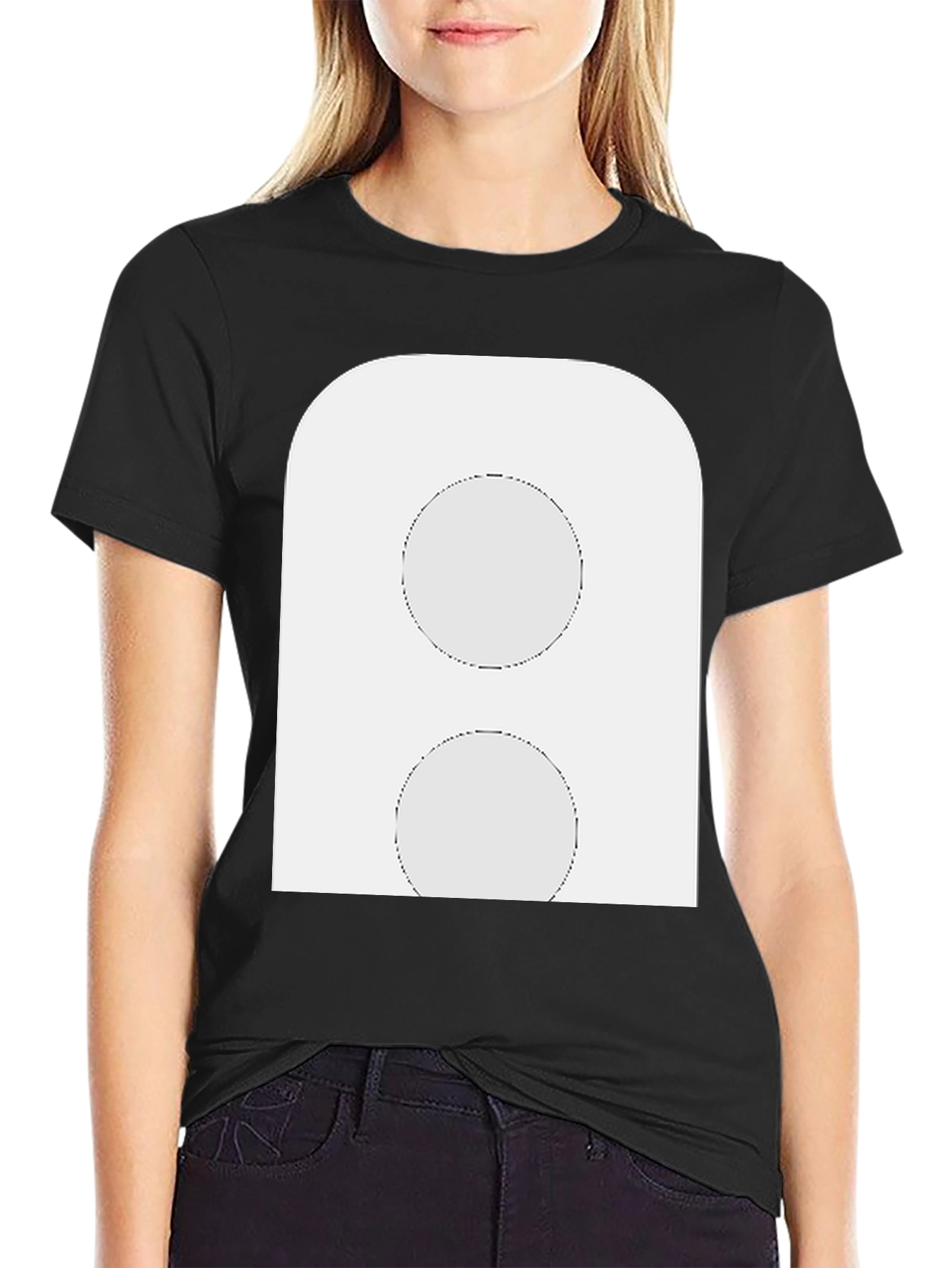 Abstract Graphic Print Black T-Shirt