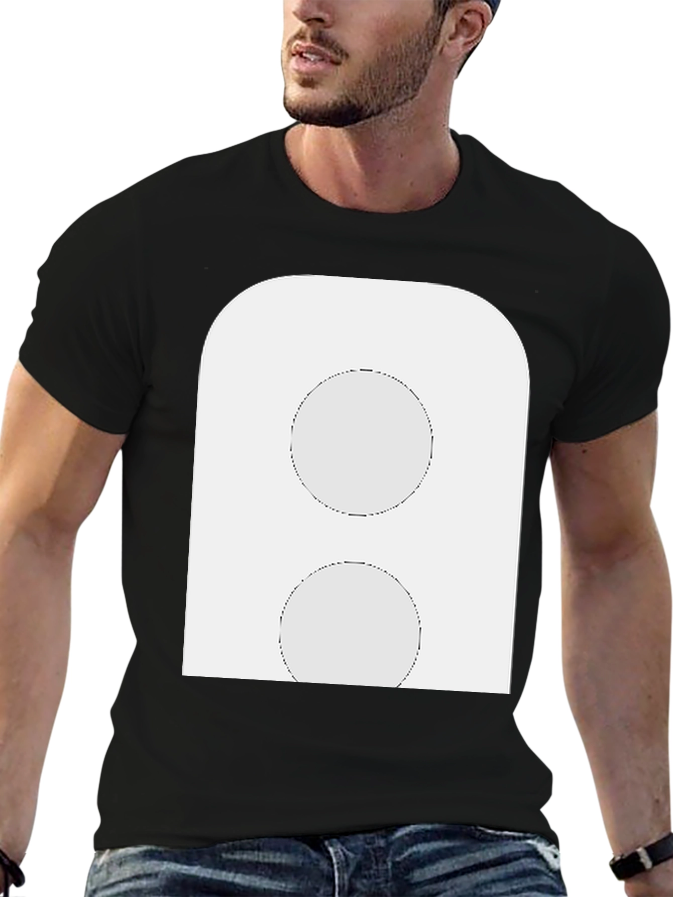Abstract Graphic Print Black T-Shirt