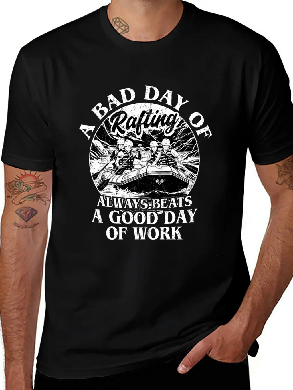 A Bad Day Of Rafting White Water Paddling Unisex Casual T-Shirt – Clean Design For Daily Comfort