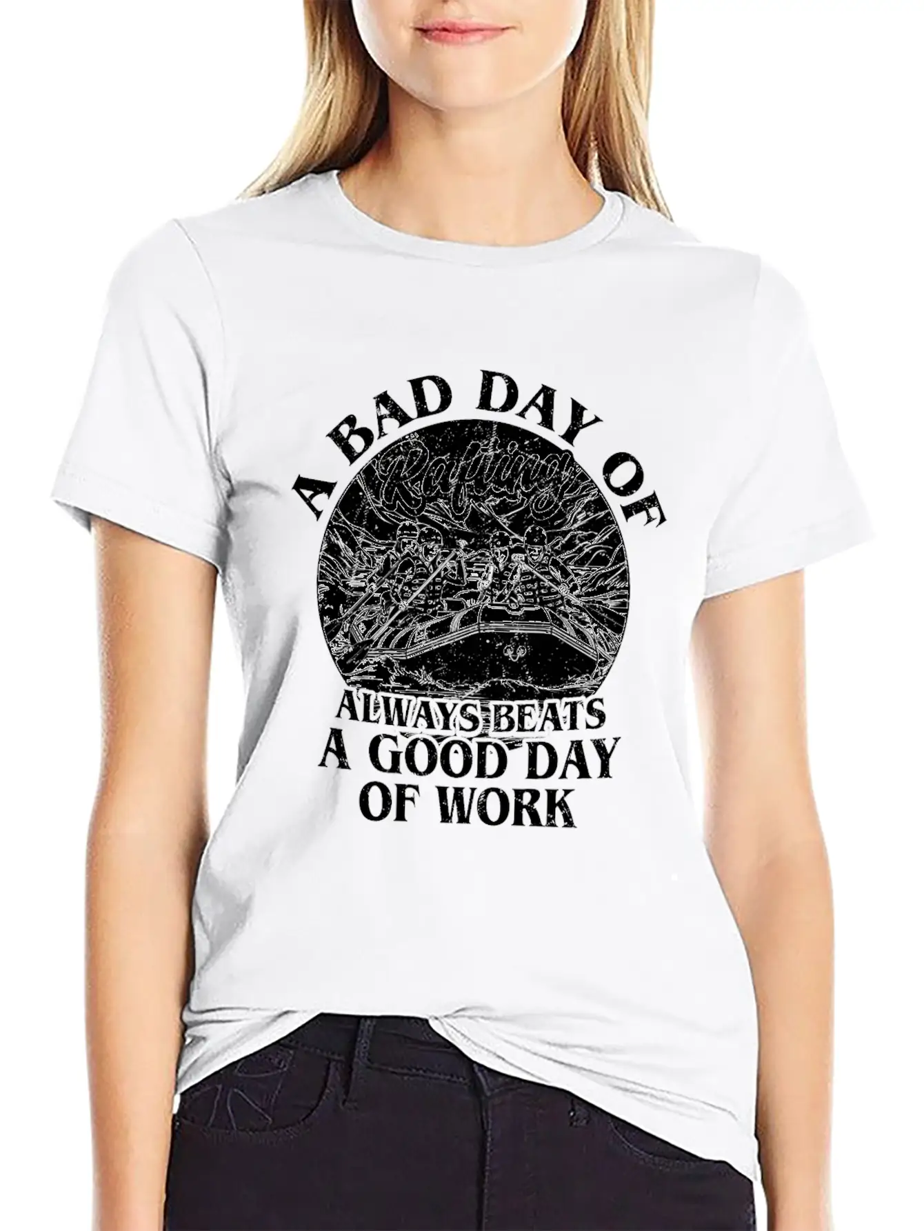 A Bad Day Of Rafting White Water Paddling Unisex Casual T-Shirt – Clean Design For Daily Comfort