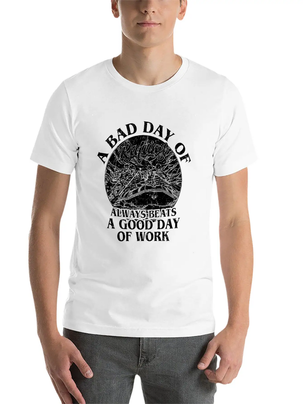 A Bad Day Of Rafting White Water Paddling Unisex Casual T-Shirt – Clean Design For Daily Comfort