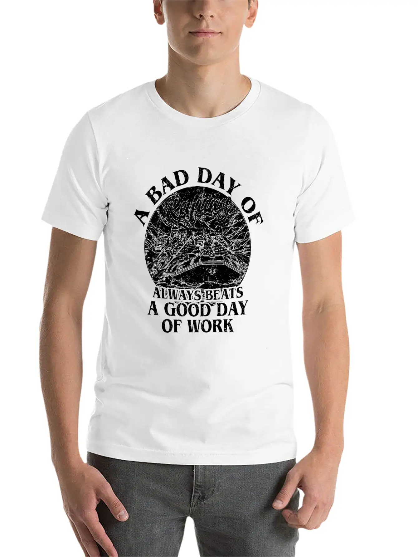 A Bad Day Of Rafting White Water Paddling Unisex Casual T-Shirt – Clean Design For Daily Comfort