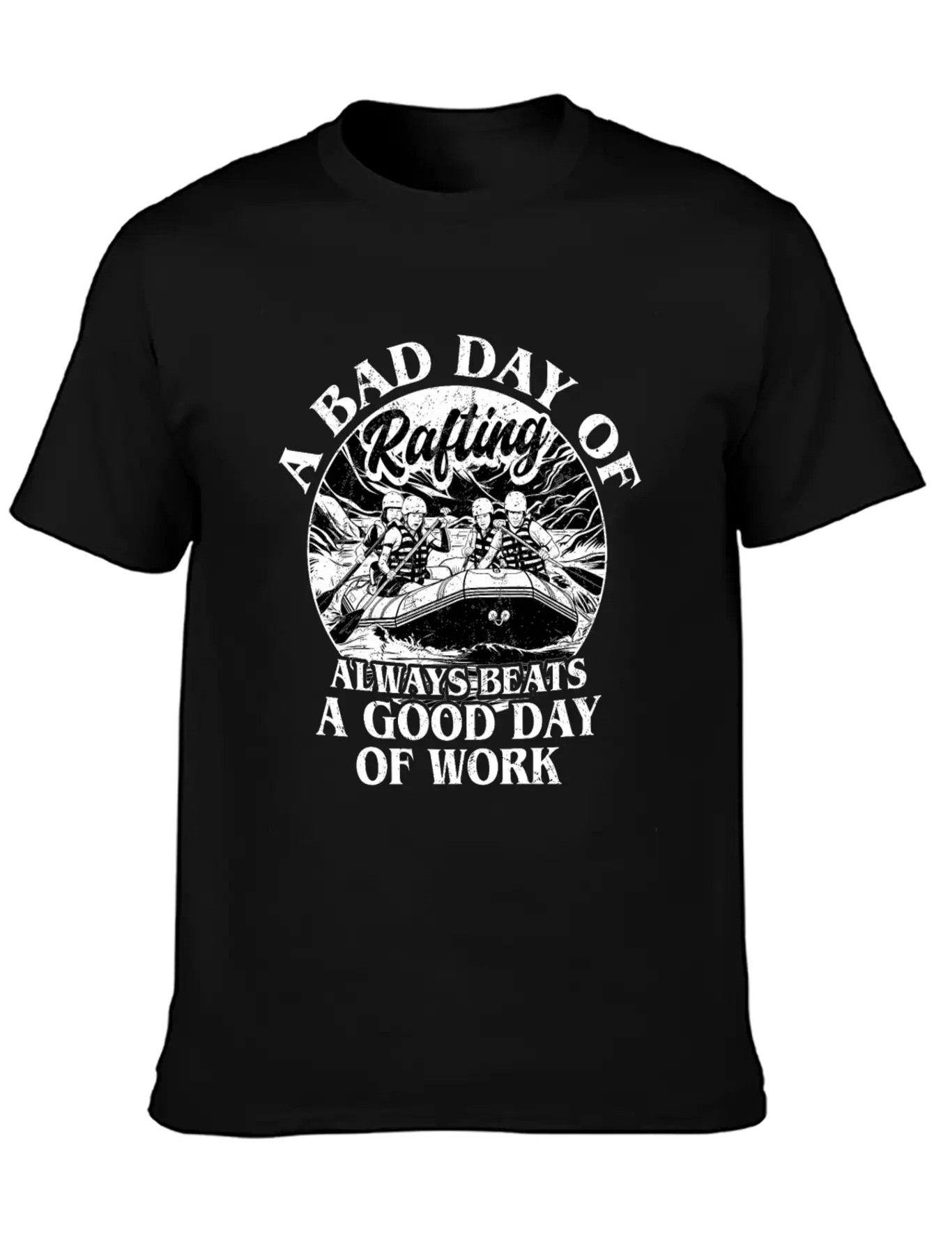 A Bad Day Of Rafting White Water Paddling Unisex Casual T-Shirt – Clean Design For Daily Comfort