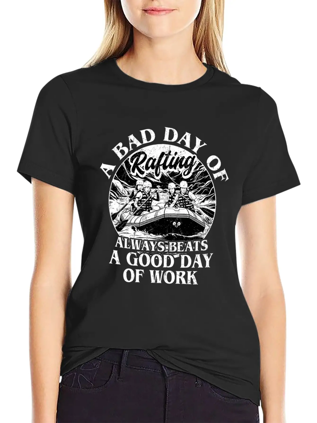 A Bad Day Of Rafting White Water Paddling Unisex Casual T-Shirt – Clean Design For Daily Comfort