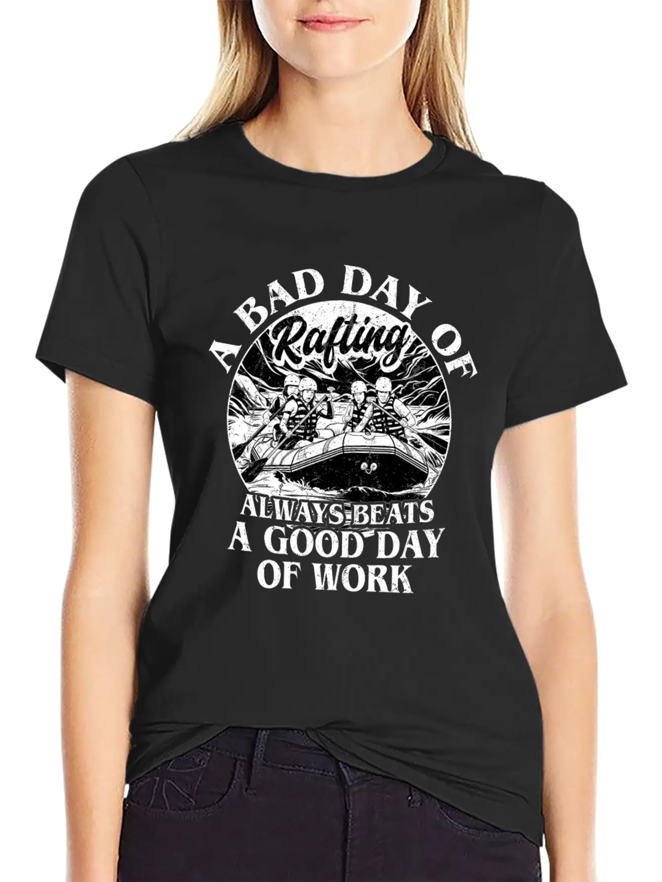 A Bad Day Of Rafting White Water Paddling Unisex Casual T-Shirt – Clean Design For Daily Comfort