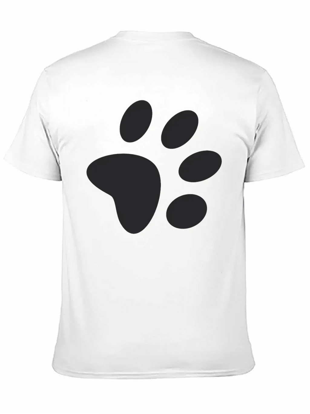 A Black Large Paw Vector Classic Cotton Tee – Unisex Comfort For Any Season