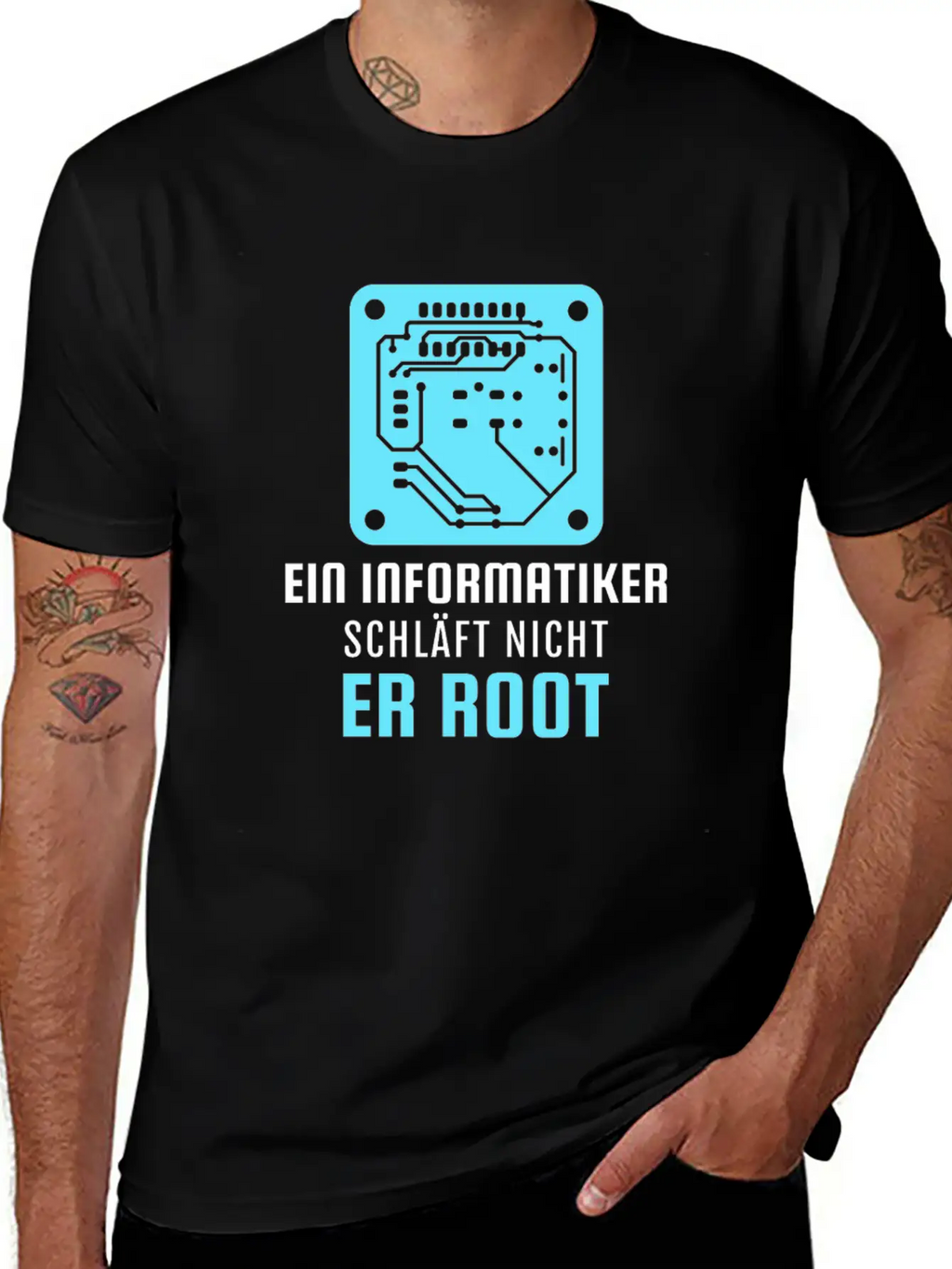 A Computer Scientist Doesn't Sleep He Root Informa Unisex Casual T-Shirt – Clean Design For Daily Comfort