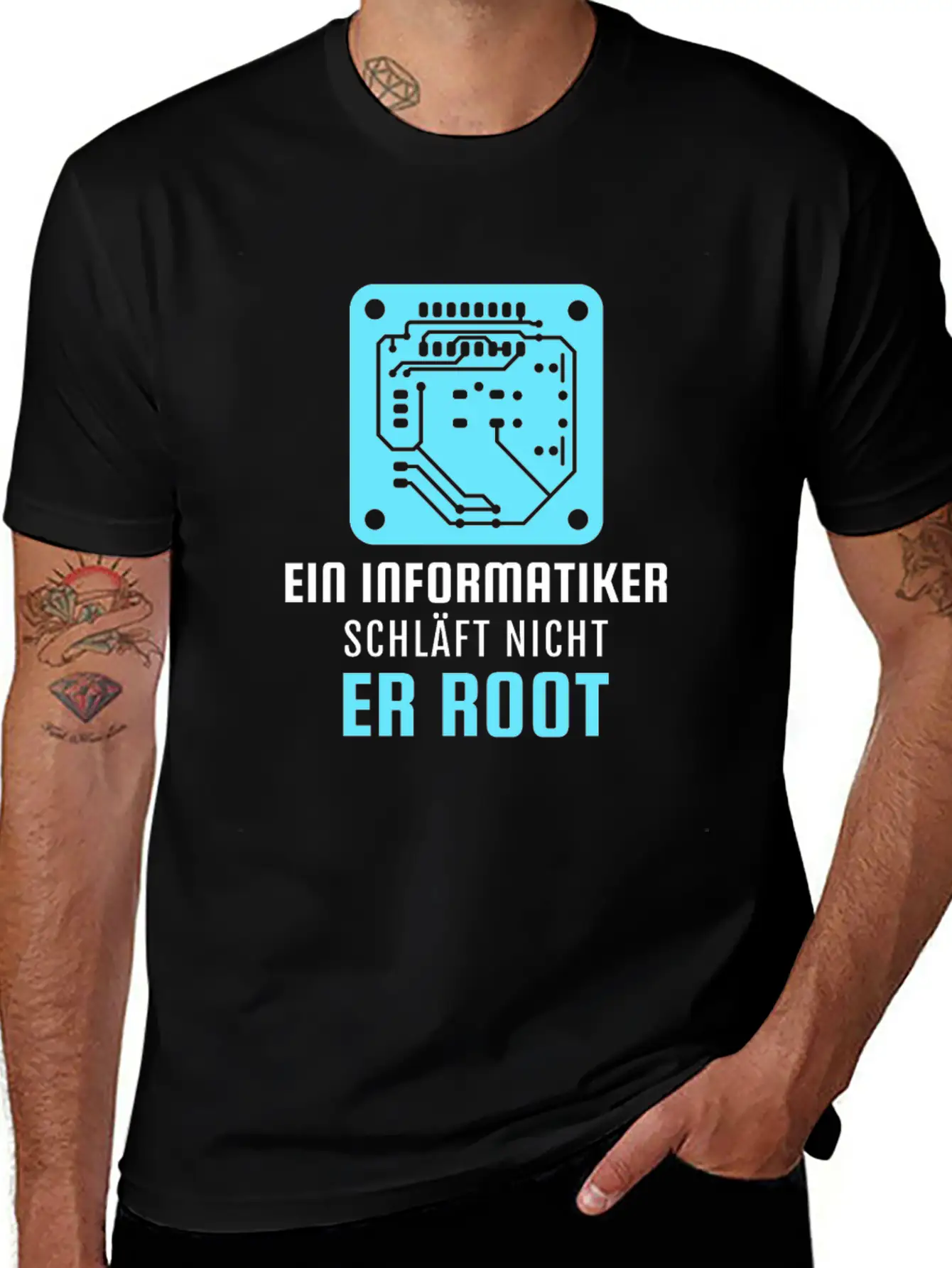 A Computer Scientist Doesn't Sleep He Root Informa Unisex Casual T-Shirt – Clean Design For Daily Comfort