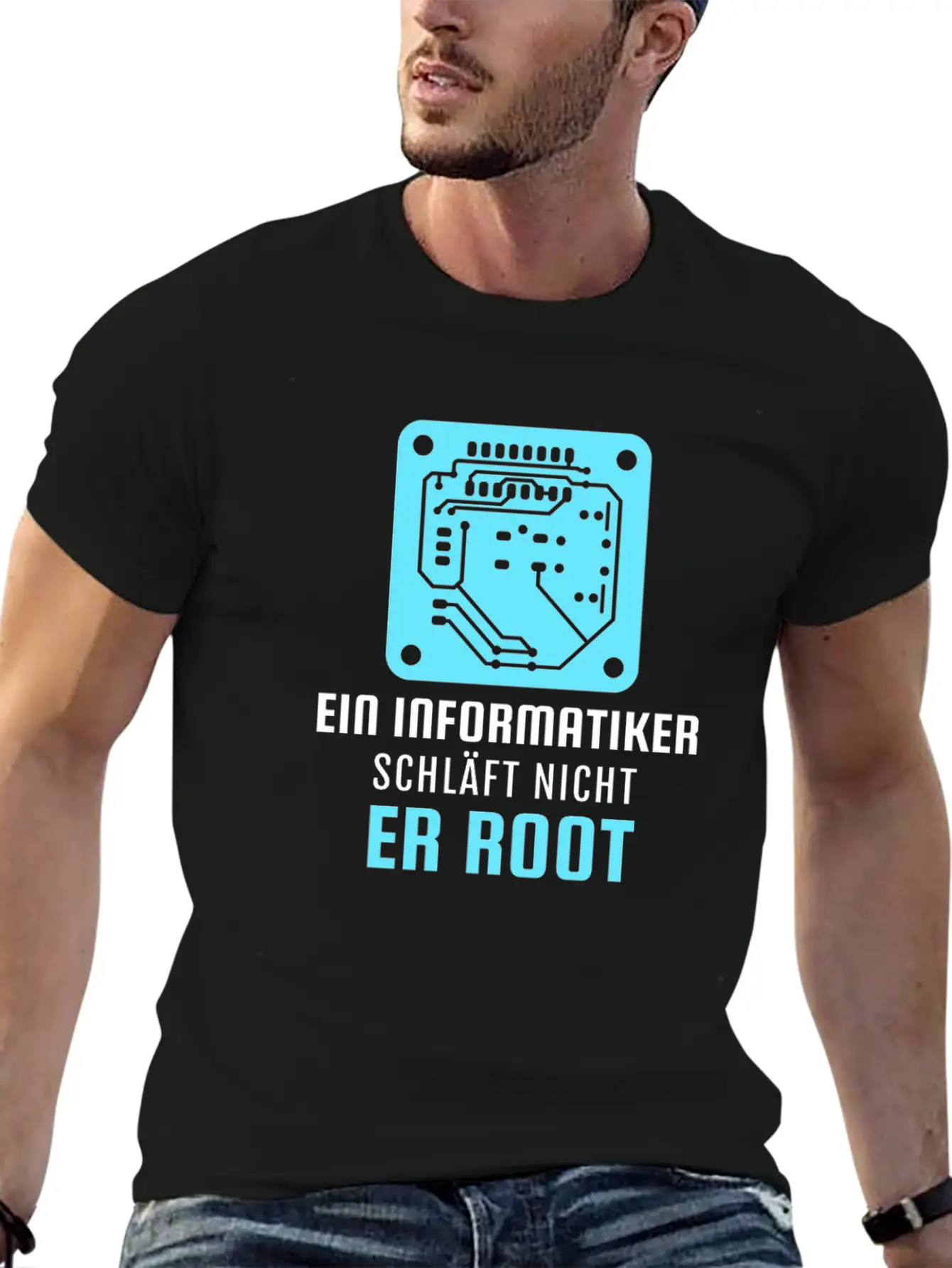 A Computer Scientist Doesn't Sleep He Root Informa Unisex Casual T-Shirt – Clean Design For Daily Comfort