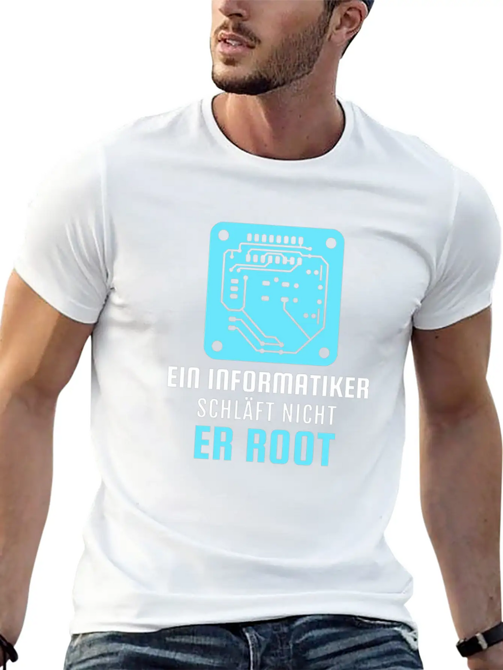 A Computer Scientist Doesn't Sleep He Root Informa Unisex Casual T-Shirt – Clean Design For Daily Comfort