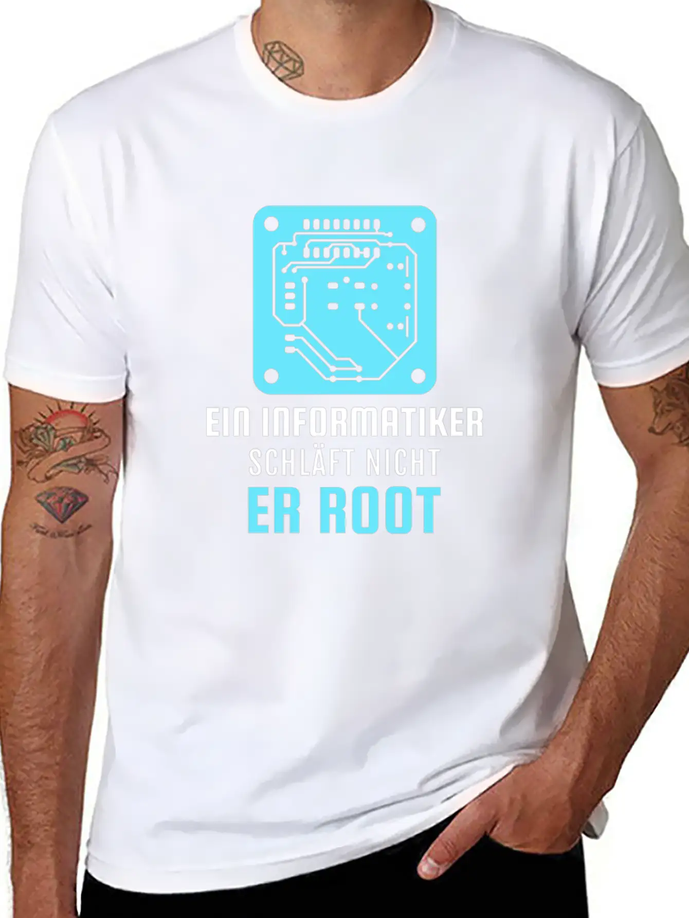 A Computer Scientist Doesn't Sleep He Root Informa Unisex Casual T-Shirt – Clean Design For Daily Comfort