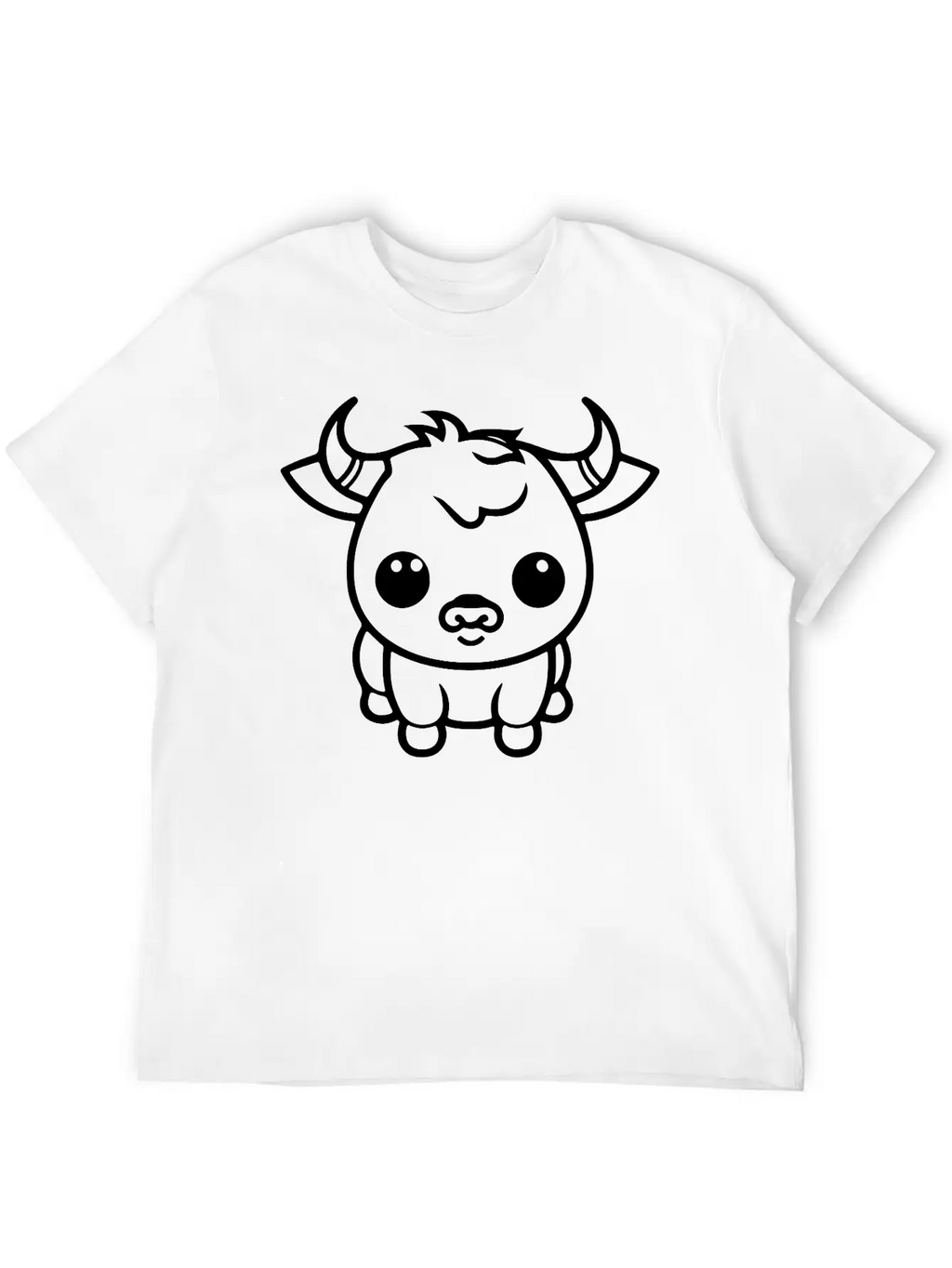 A Cute Ox Vector. Soft Cotton Short Sleeve Tee – Unisex Wardrobe Staple
