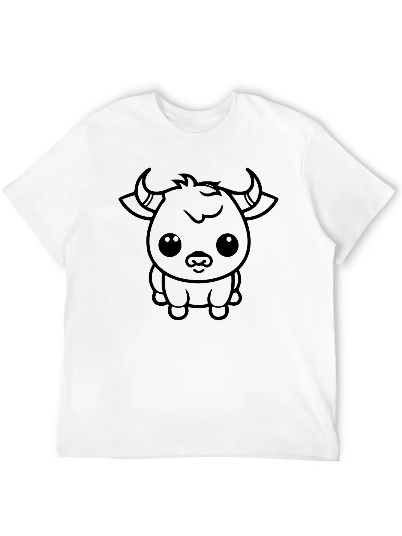 A Cute Ox Vector. Soft Cotton Short Sleeve Tee – Unisex Wardrobe Staple