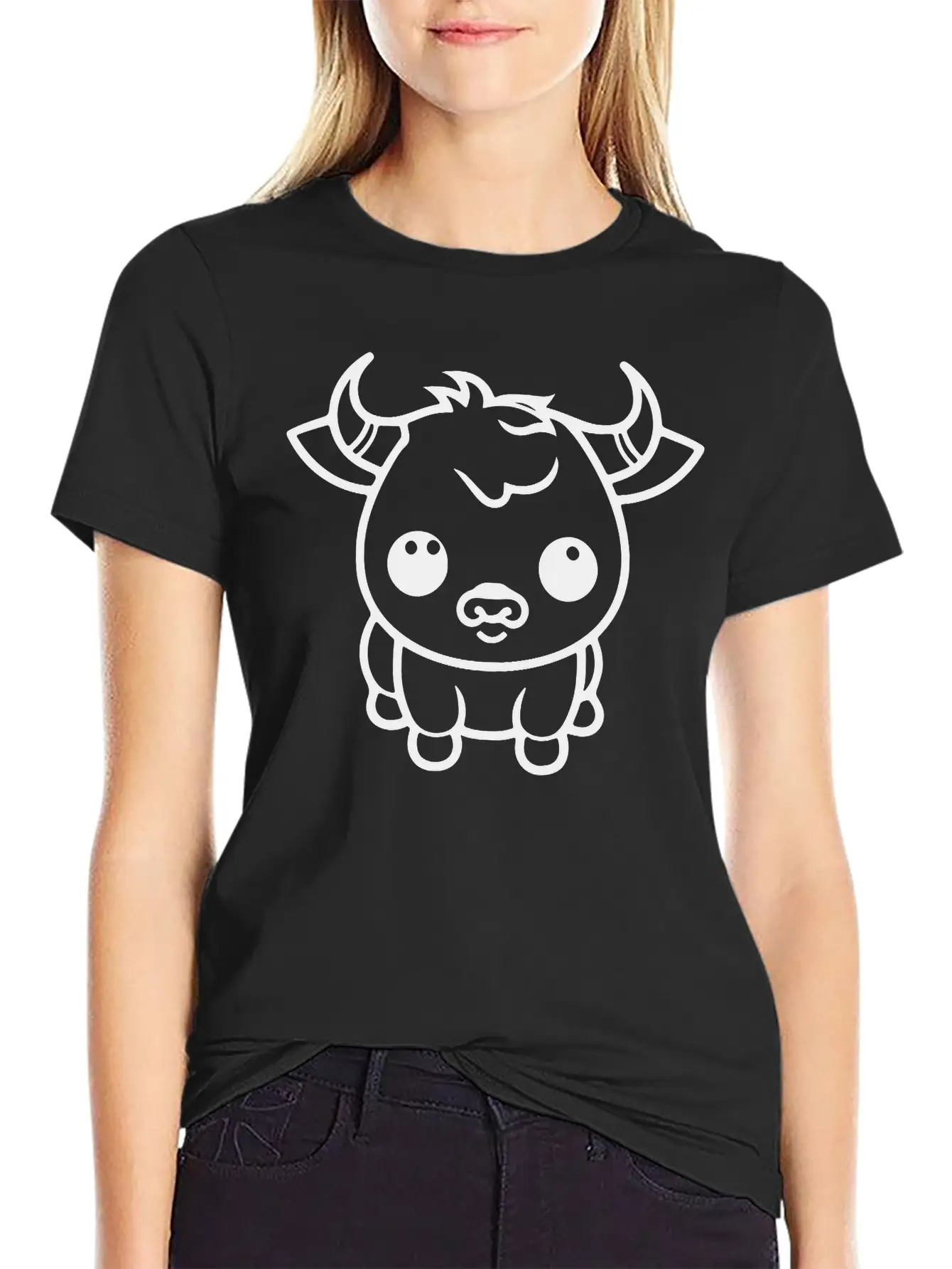 A Cute Ox Vector. Soft Cotton Short Sleeve Tee – Unisex Wardrobe Staple