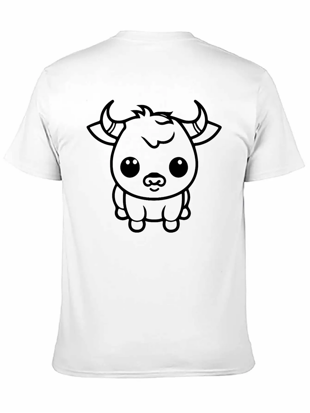 A Cute Ox Vector. Soft Cotton Short Sleeve Tee – Unisex Wardrobe Staple
