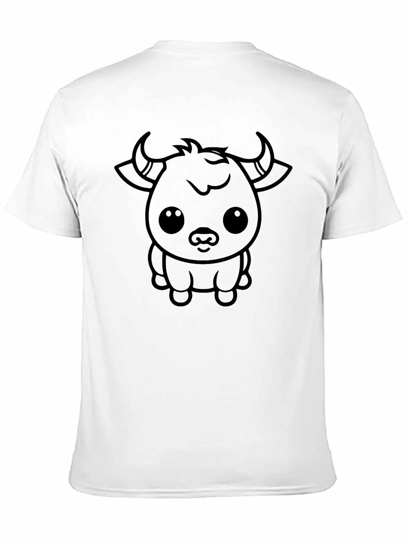 A Cute Ox Vector. Soft Cotton Short Sleeve Tee – Unisex Wardrobe Staple