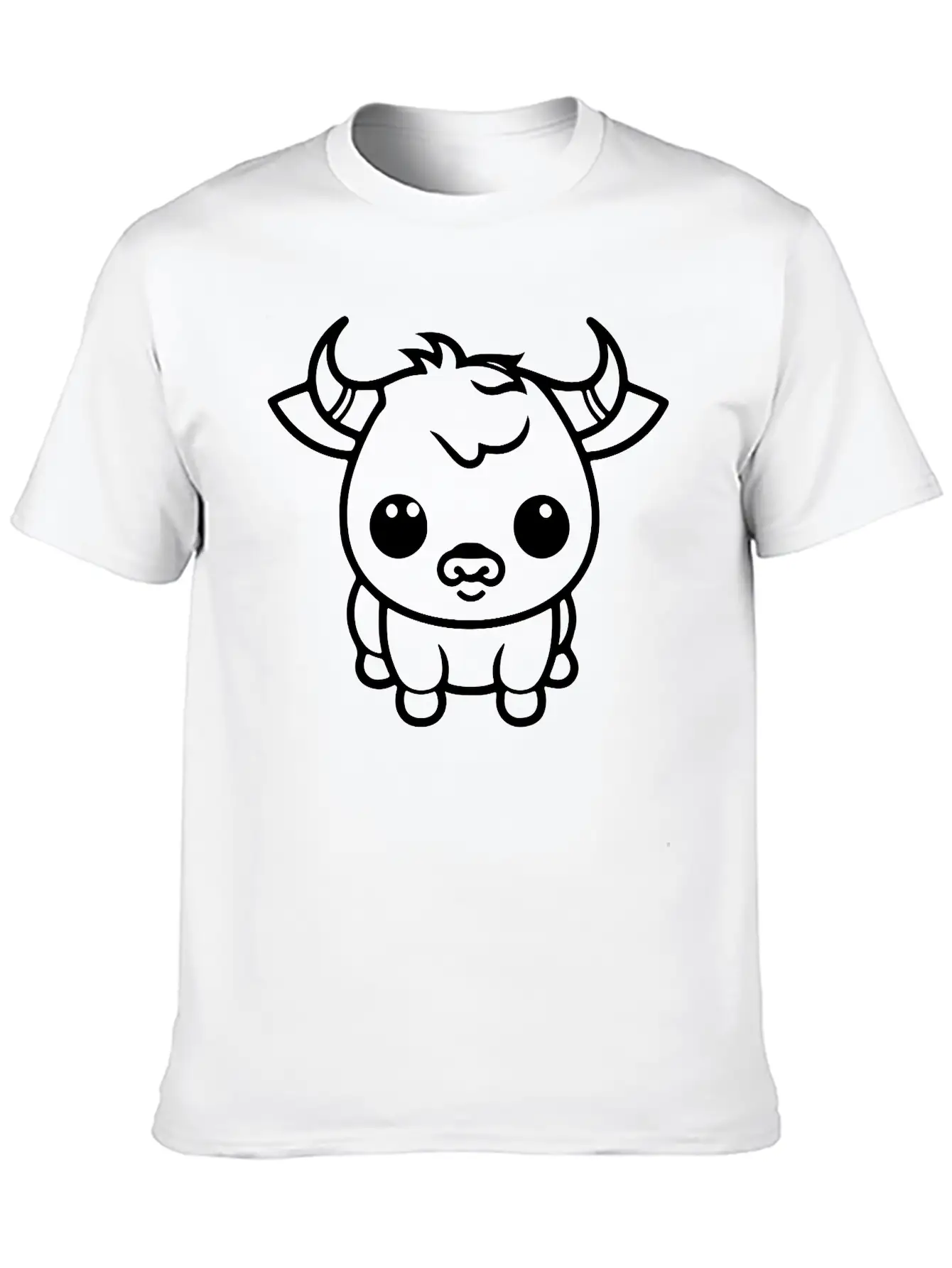 A Cute Ox Vector. Soft Cotton Short Sleeve Tee – Unisex Wardrobe Staple