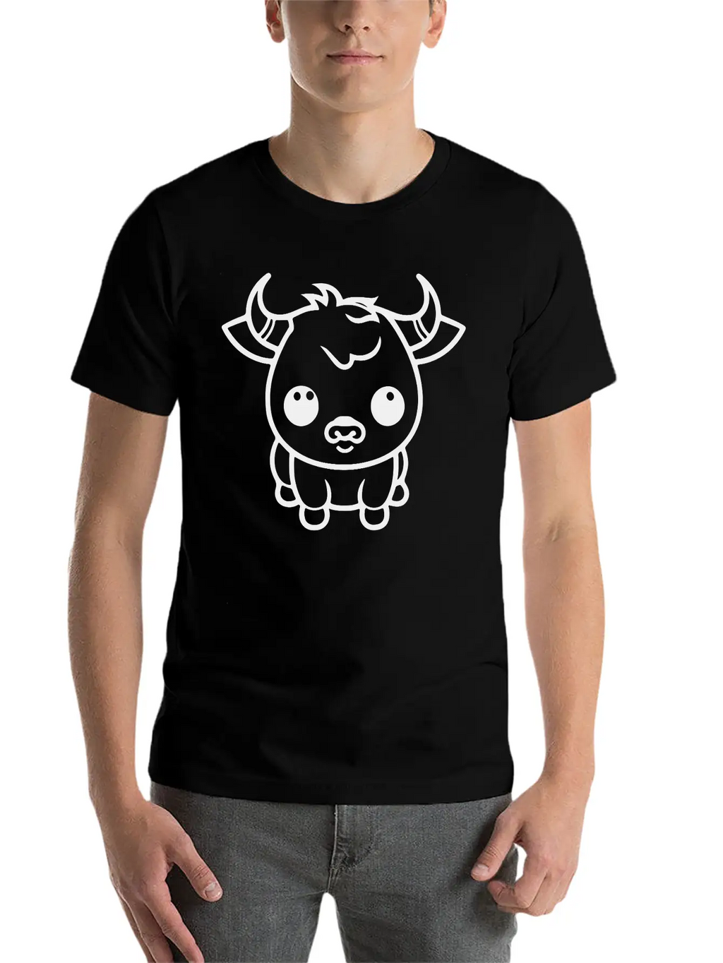 A Cute Ox Vector. Soft Cotton Short Sleeve Tee – Unisex Wardrobe Staple