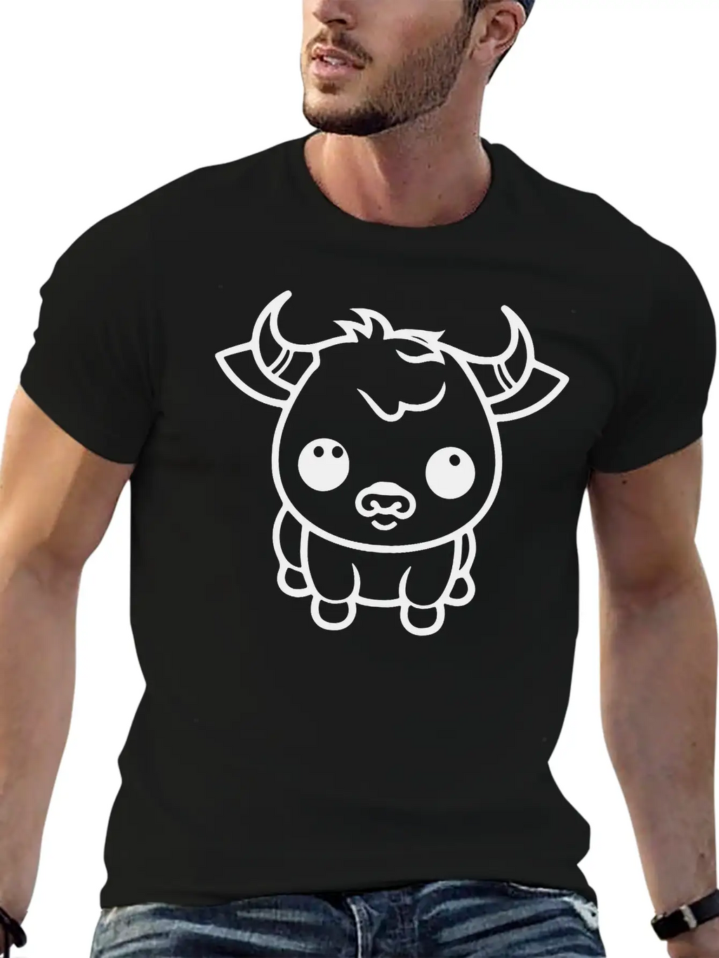 A Cute Ox Vector. Soft Cotton Short Sleeve Tee – Unisex Wardrobe Staple