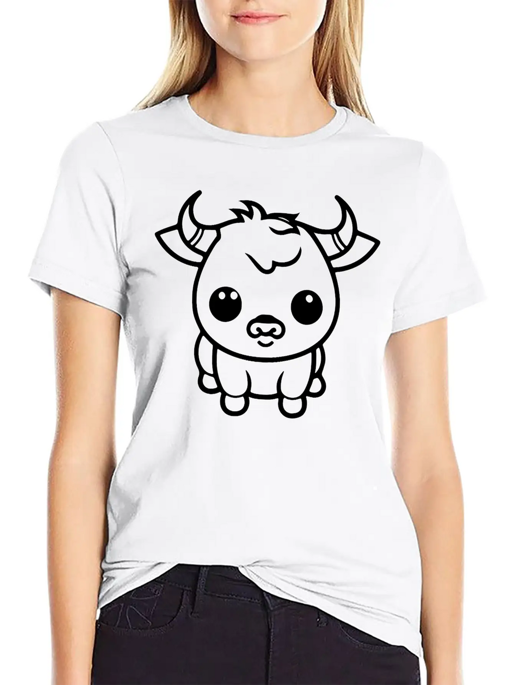 A Cute Ox Vector. Soft Cotton Short Sleeve Tee – Unisex Wardrobe Staple