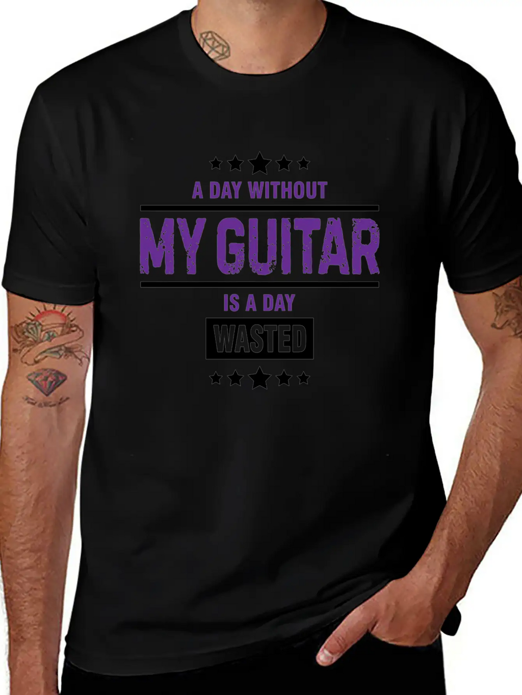 A Day Without My Guitar Is A Day Gift Breathable Graphic T-Shirt – Perfect For Casual Days