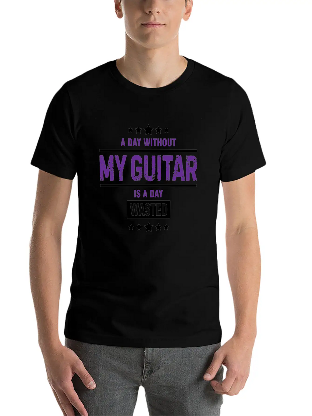 A Day Without My Guitar Is A Day Gift Breathable Graphic T-Shirt – Perfect For Casual Days