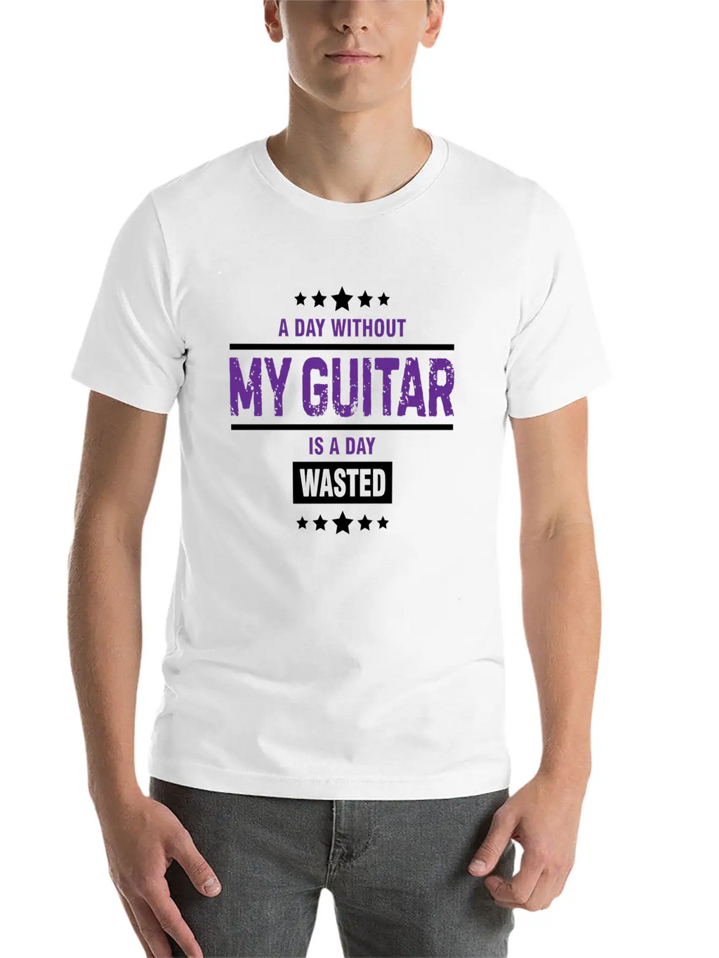 A Day Without My Guitar Is A Day Gift Breathable Graphic T-Shirt – Perfect For Casual Days