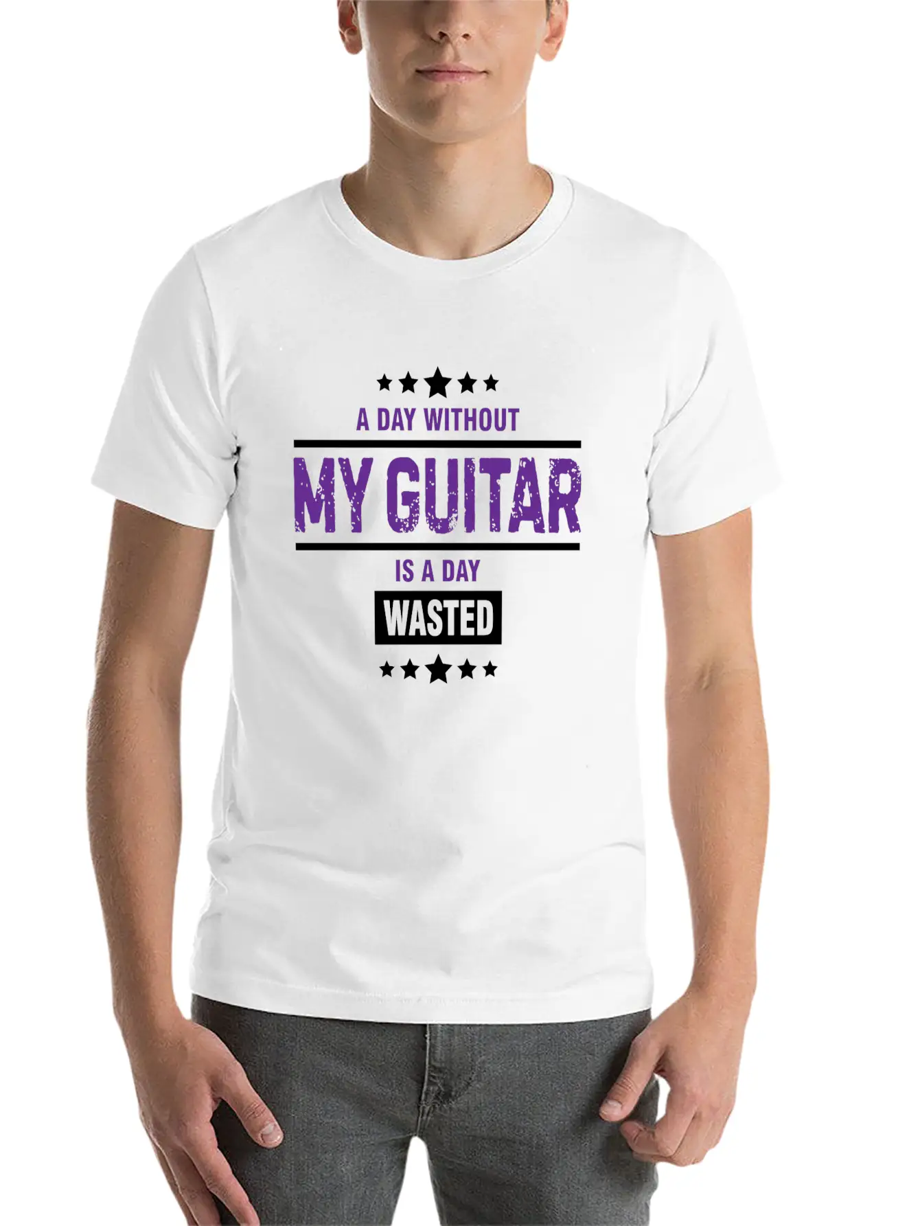 A Day Without My Guitar Is A Day Gift Breathable Graphic T-Shirt – Perfect For Casual Days