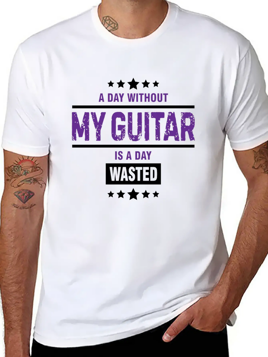 A Day Without My Guitar Is A Day Gift Breathable Graphic T-Shirt – Perfect For Casual Days