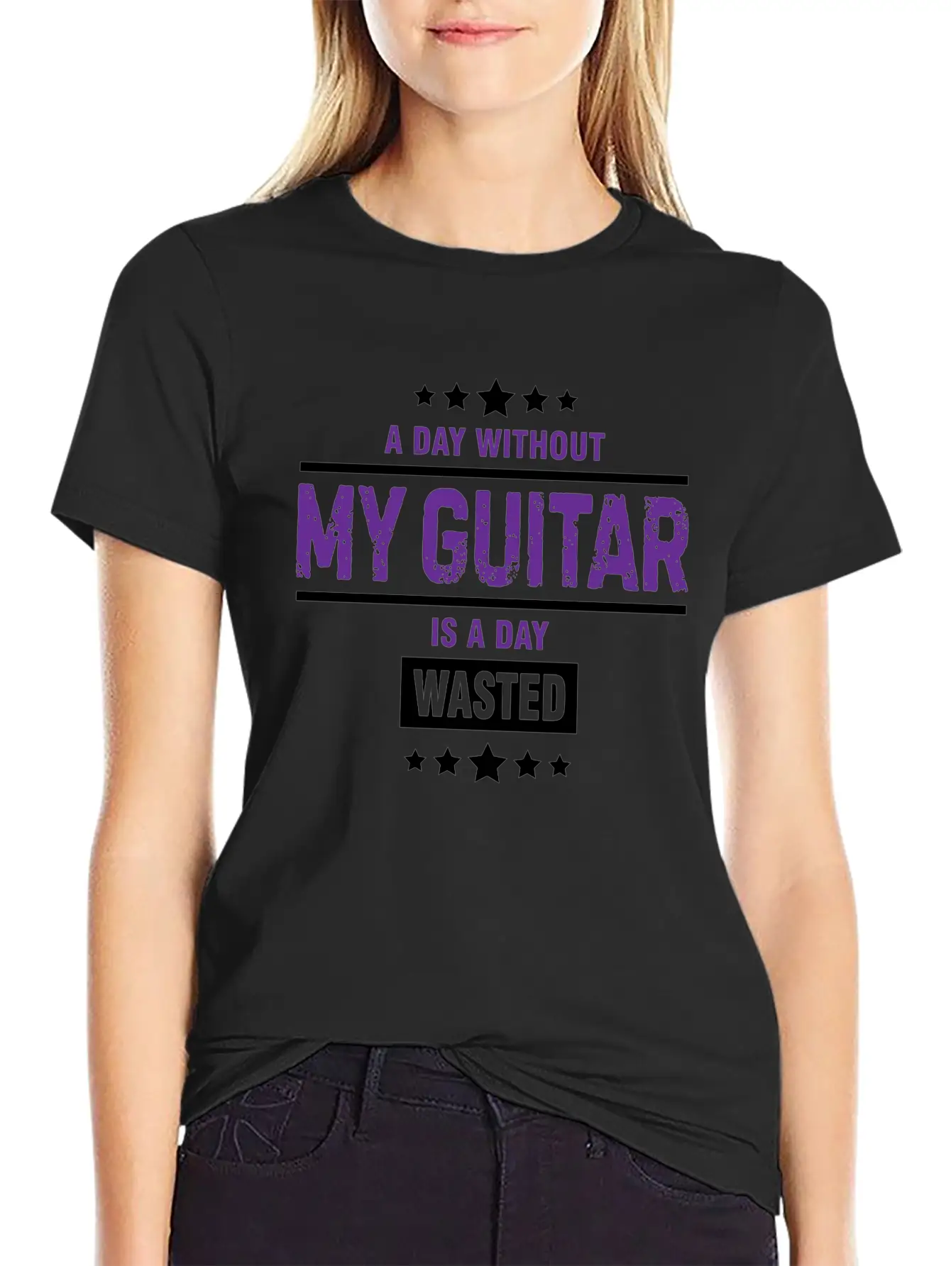 A Day Without My Guitar Is A Day Gift Breathable Graphic T-Shirt – Perfect For Casual Days