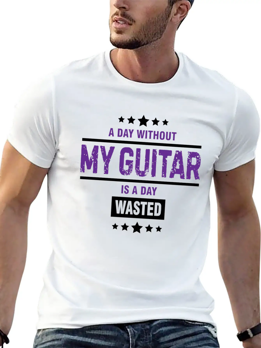 A Day Without My Guitar Is A Day Gift Breathable Graphic T-Shirt – Perfect For Casual Days