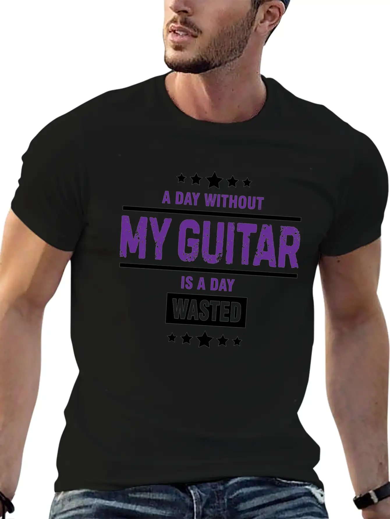 A Day Without My Guitar Is A Day Gift Breathable Graphic T-Shirt – Perfect For Casual Days