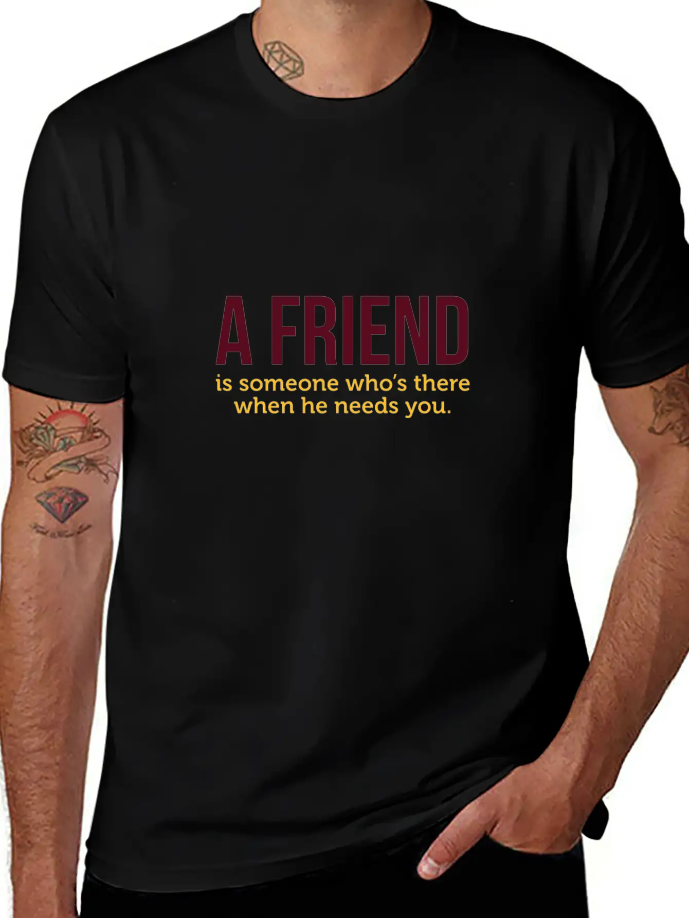 A Friend Is Always There When He Needs You! Classic Cotton Tee – Unisex Comfort For Any Season