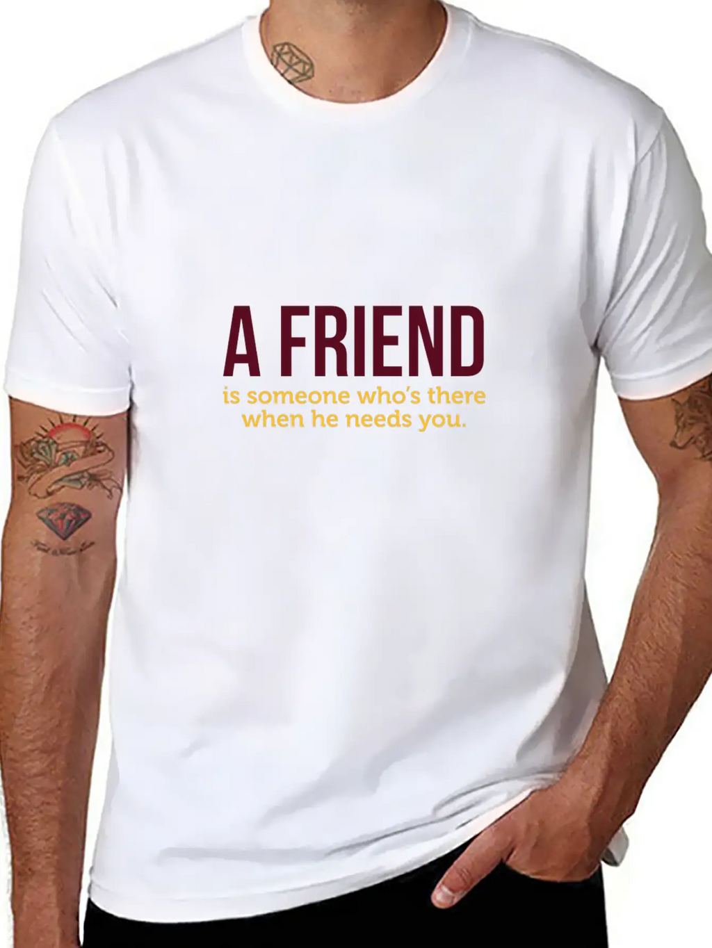 A Friend Is Always There When He Needs You! Classic Cotton Tee – Unisex Comfort For Any Season