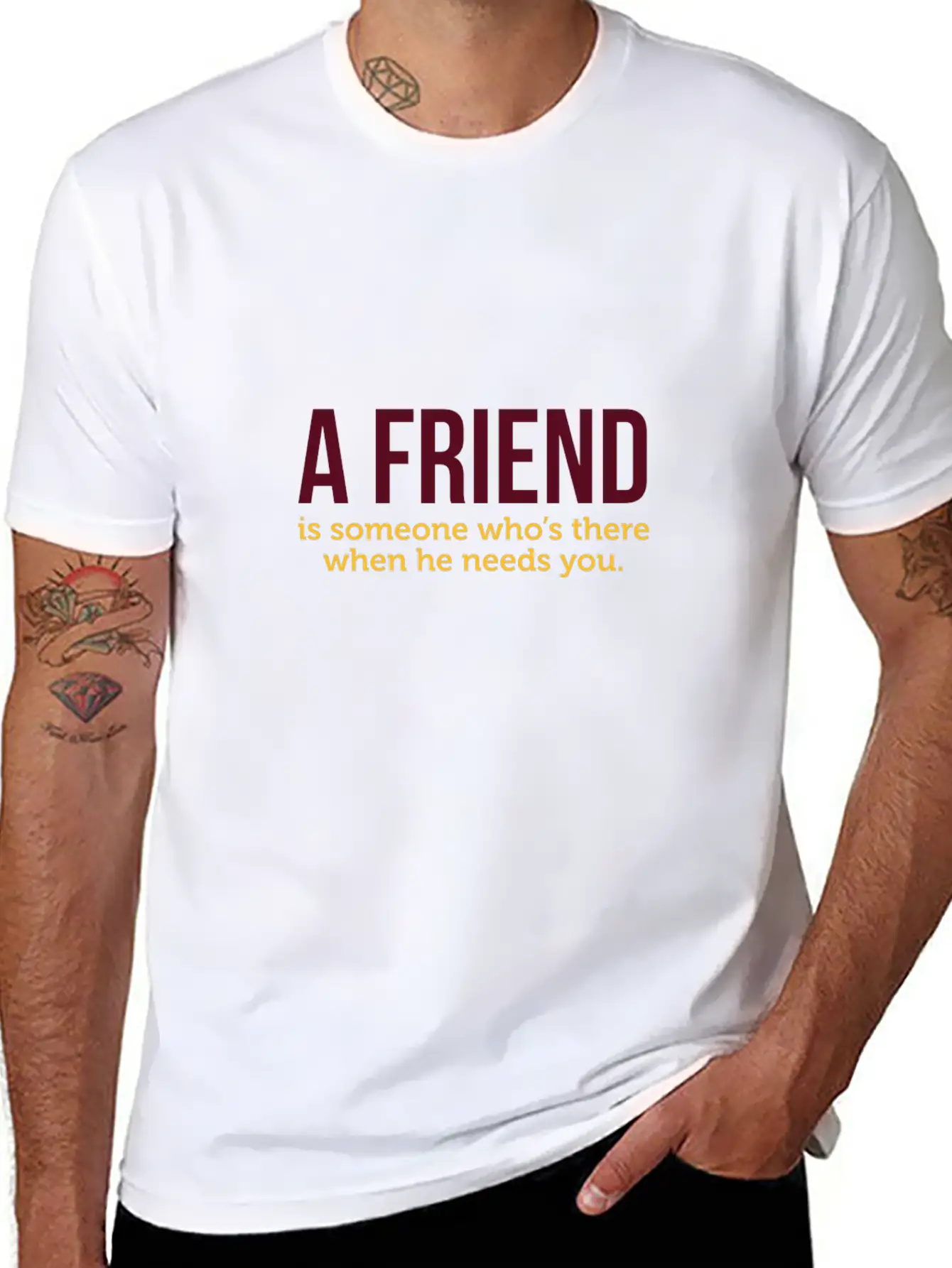 A Friend Is Always There When He Needs You! Classic Cotton Tee – Unisex Comfort For Any Season