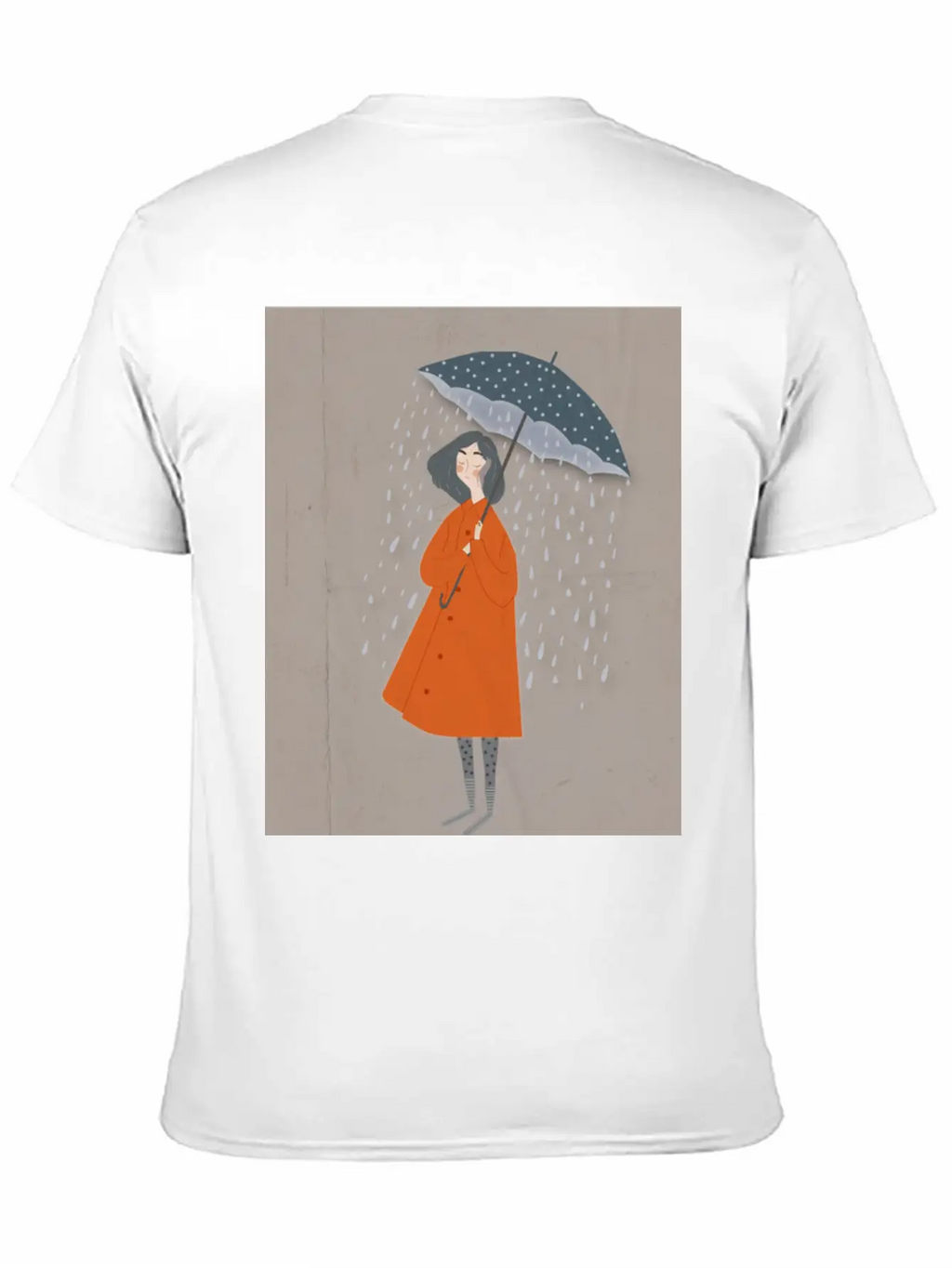 A Girl In The Rain. Classic Crew Neck Graphic Tee – Everyday Minimal Look