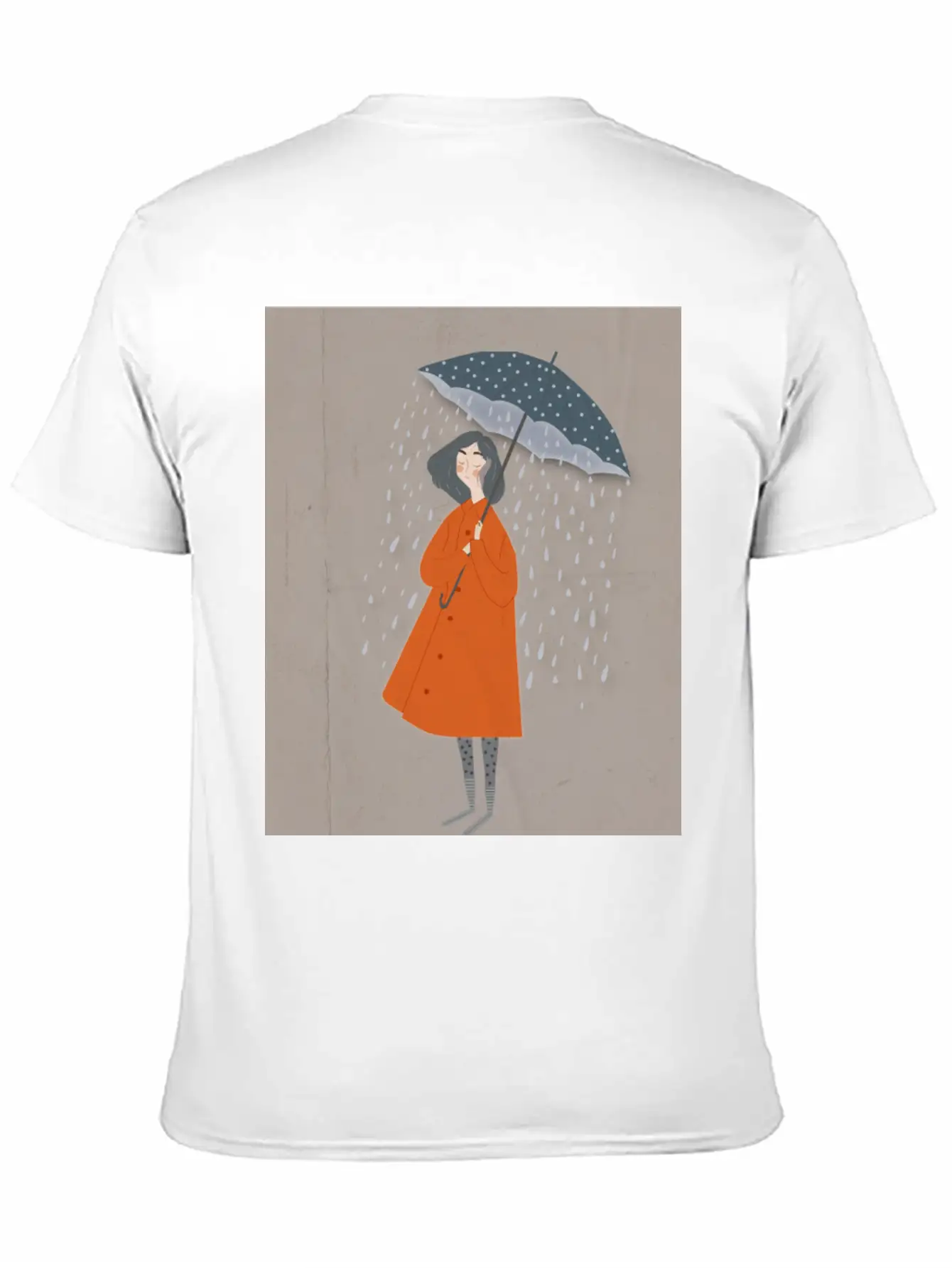 A Girl In The Rain. Classic Crew Neck Graphic Tee – Everyday Minimal Look