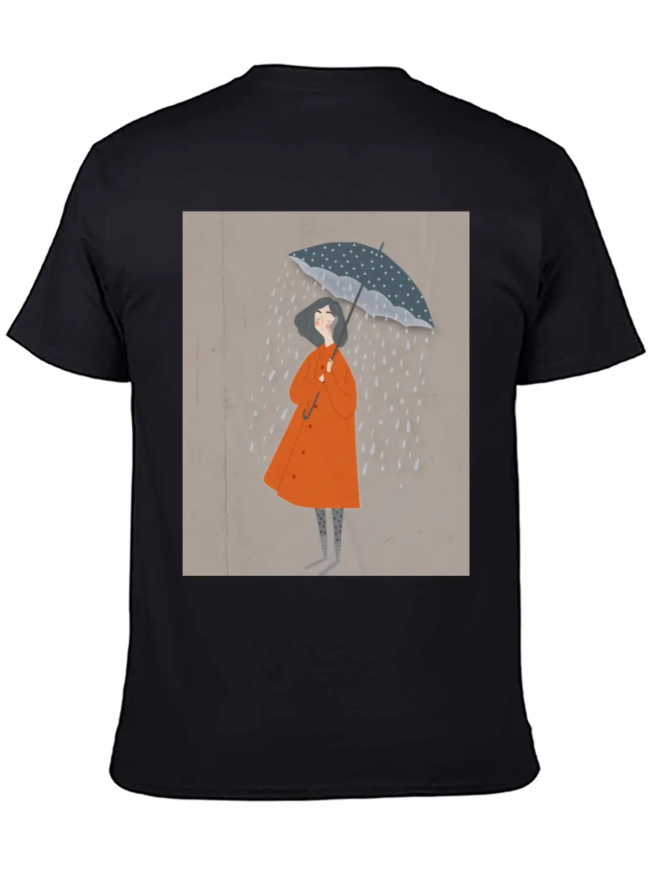 A Girl In The Rain. Classic Crew Neck Graphic Tee – Everyday Minimal Look