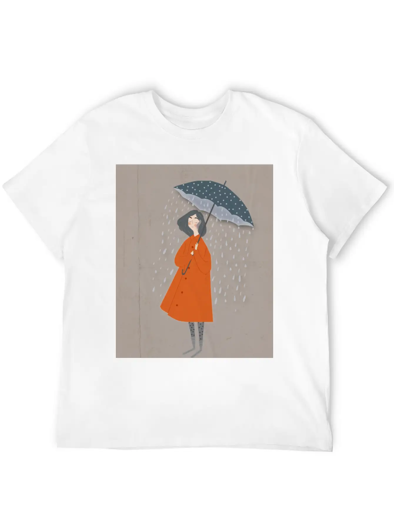 A Girl In The Rain. Classic Crew Neck Graphic Tee – Everyday Minimal Look