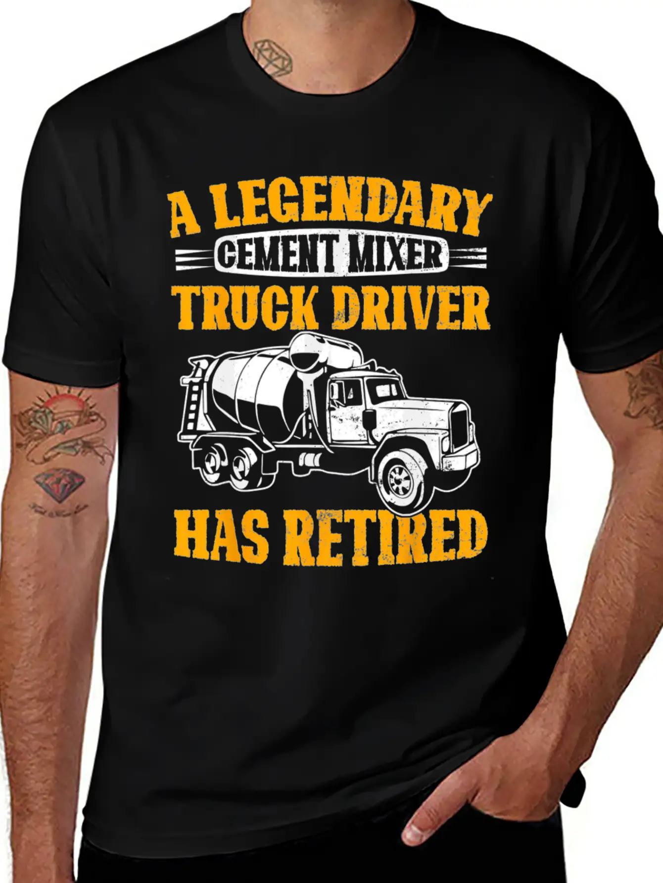 A Legendary Cement Mixer Truck Driver Has Retired Unisex Casual T-Shirt – Clean Design For Daily Comfort