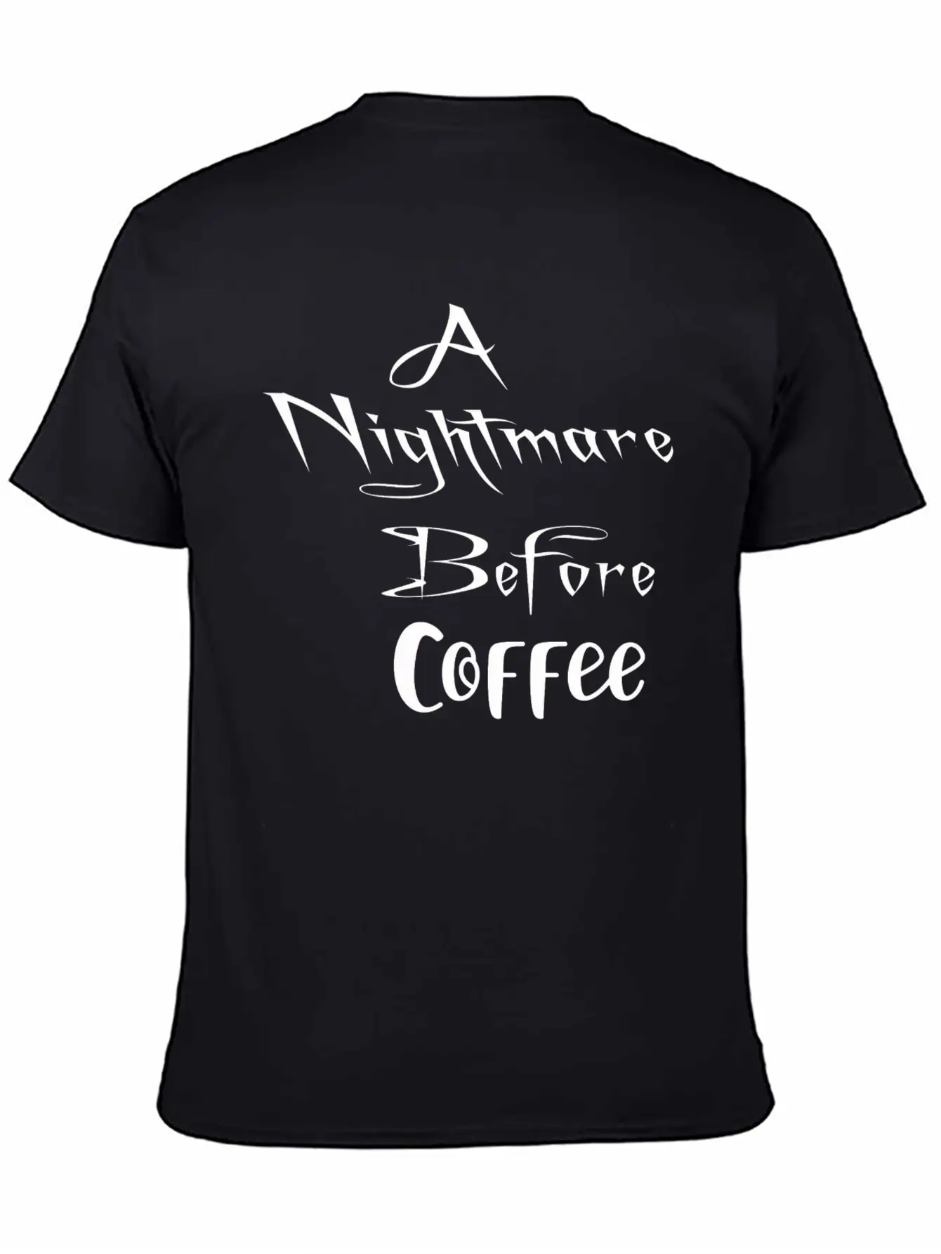 A Nightmare Before Coffee Shirt Halloween Unisex Short Sleeve Soft Cotton T-Shirt – Casual Everyday Wear