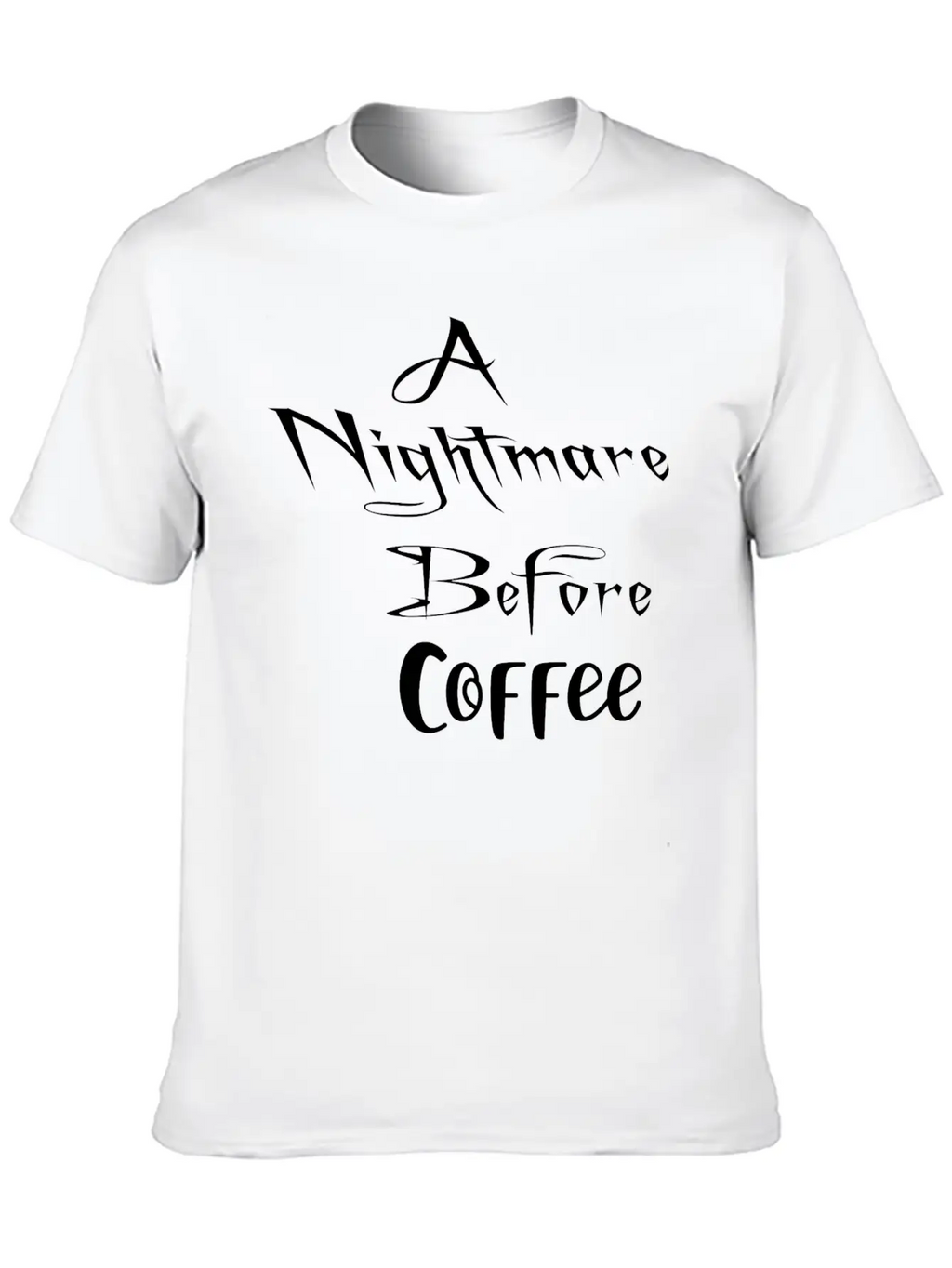 A Nightmare Before Coffee Shirt Halloween Unisex Short Sleeve Soft Cotton T-Shirt – Casual Everyday Wear