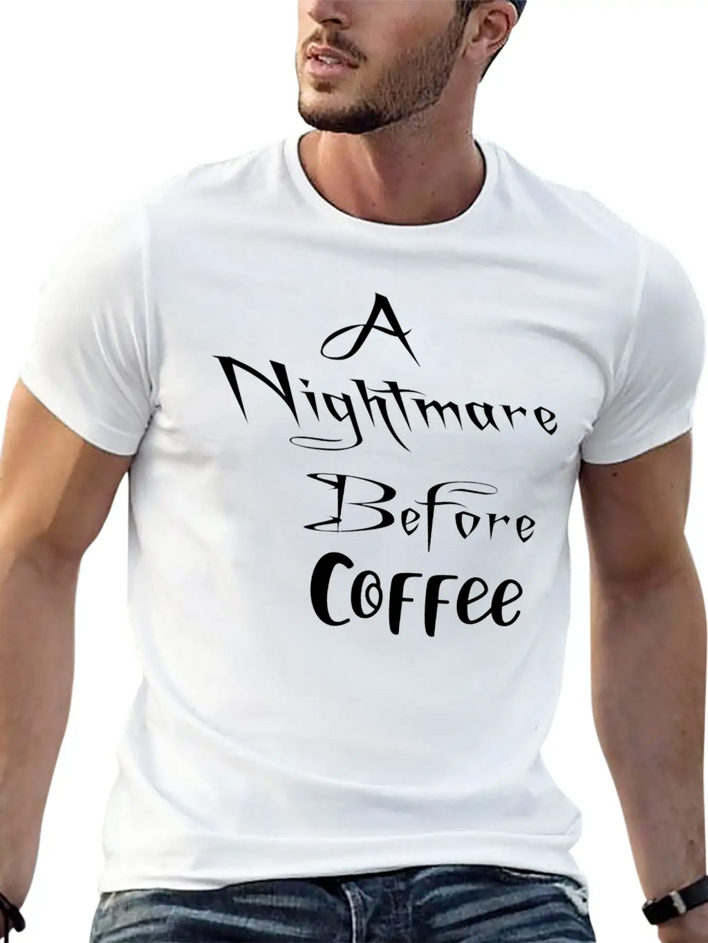A Nightmare Before Coffee Shirt Halloween Unisex Short Sleeve Soft Cotton T-Shirt – Casual Everyday Wear